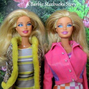 BARBIE DOLLS + 4 DRESSES, VINTAGE COAT & JACKET+ 2 PAIRS SHOES, 2 BLONDES MATTEL